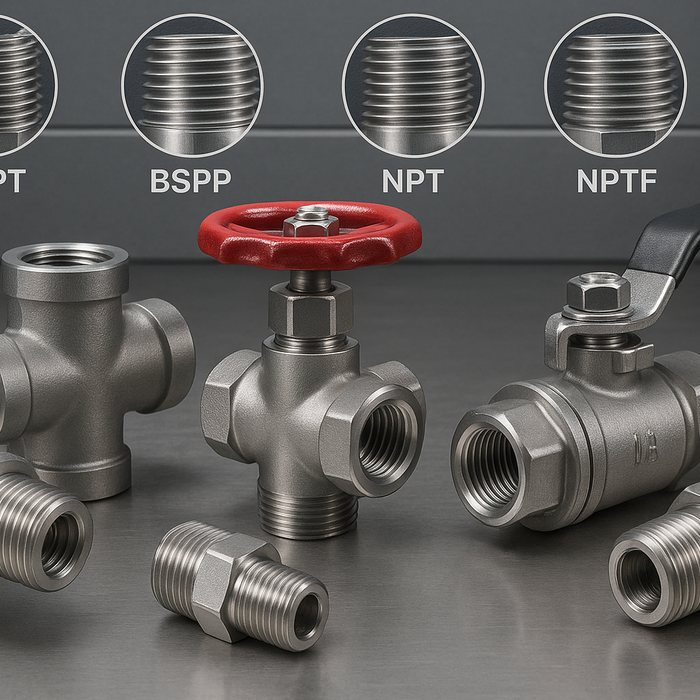 Understanding Pipe Thread Types: BSPP, BSPT, NPT, and NPTF Explained