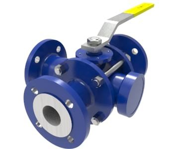 3 Way Ball Valve Full Bore/Flanged (Steel)