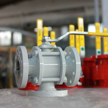 3 Way Ball Valve Reduction Bore/Flanged (Steel)