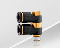 BANJO ELBOW 2X - E-SERIES (BLACK) FITTING