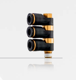 BANJO ELBOW 3X - E-SERIES (BLACK) FITTING