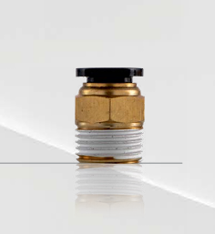 MALE CONNECTOR - E-SERIES (BLACK) FITTING