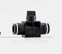 HAND VALVE T TO T - E SERIES (BLACK) FITTING