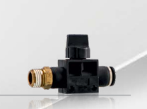 HAND VALVE (MALE THREAD) - E-SERIES (BLACK) FITTING