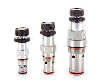 Pressure Compensated Fully Adjustable Flow Control Valve (with Free Flow Check Valve) Cartridge Valve