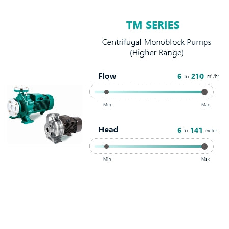 TM Series Centrifugal Monoblock Pumps (Higher Range)