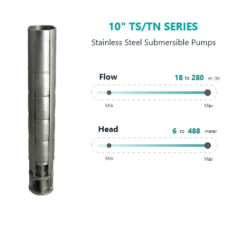 10" TS/TN SERIES Stainless Steel Submersible Pumps