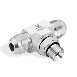 ADJUSTABLE MALE BRANCH TEE - SAE070429 ( 37° JIC X BSPP ADJUSTABLE)