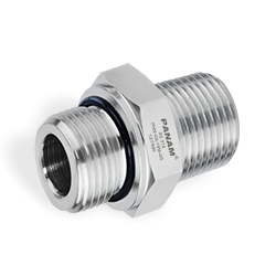 HEX NIPPLE - (NPT-M X METRIC)