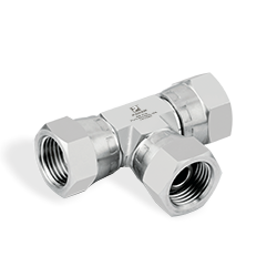 SWIVEL UNION TEE (BSPP-M X BSPP-F)