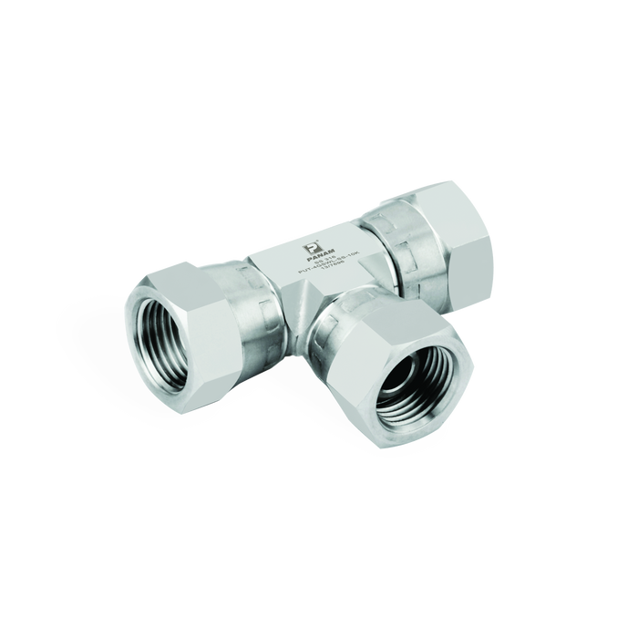 SWIVEL RUN TEE (37°JIC X 37°JIC)