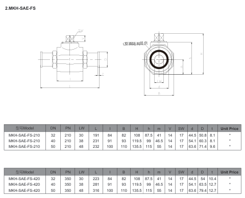 BKH-SAE-FS Series High Pressure Ball Valve