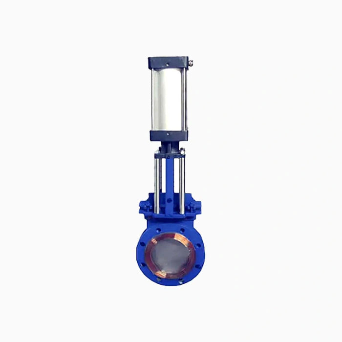 Cast Steel WCB DN100 PN16 LUG END Knife Gate Valve With Pneumatic Actuator