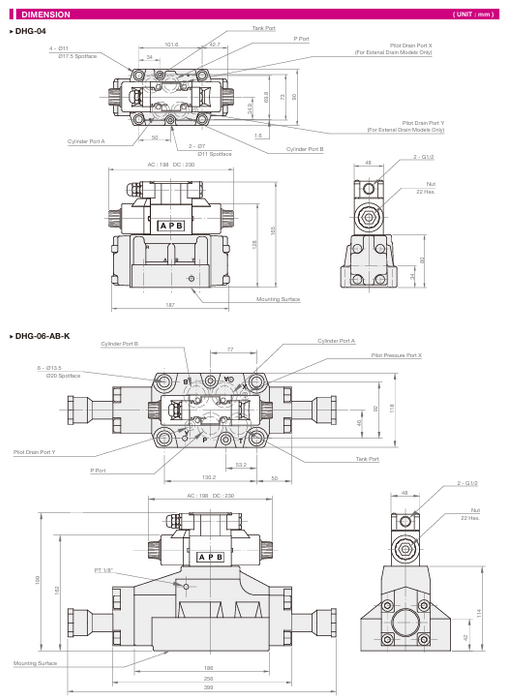 DHG  Pilot Operated Directional Valve