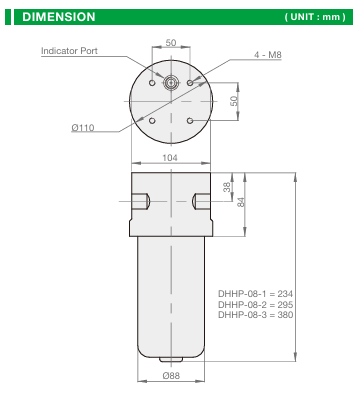 DHHP-08 Aluminum Filter