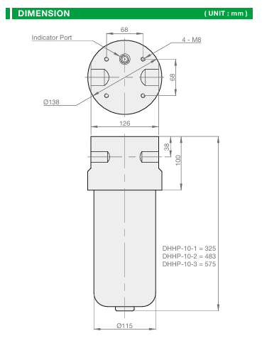 DHHP-10 Aluminum Filter