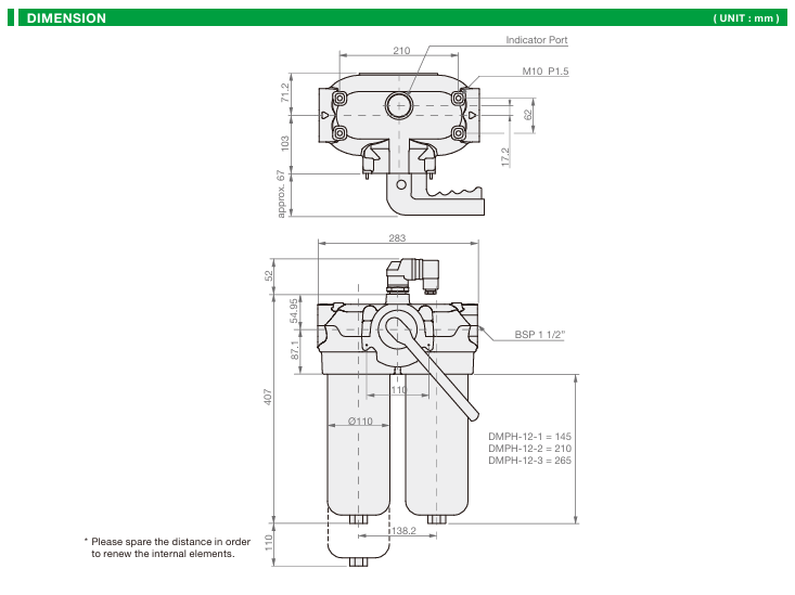 DMPH Mega Flow Rate Filter
