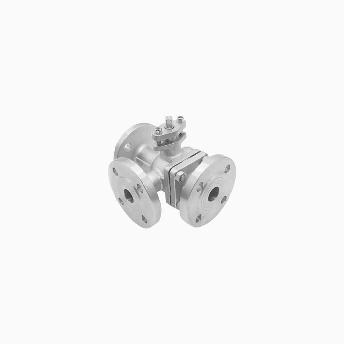 T-type 3-ways Cast Steel CF3 1” 150LB RF Flange Ball Valve