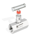 Metal valve with 'Panam' branding on a white background