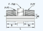 PHN - HEX NIPPLE ISO TAPERED